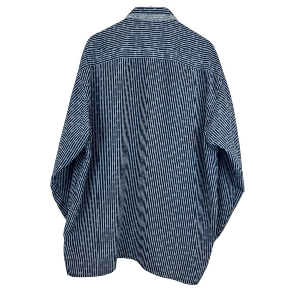 Bassiri Limited‎ Collection Shirt Mens 2XL XXL Blue Abstract Casual Geometric - Picture 3 of 7